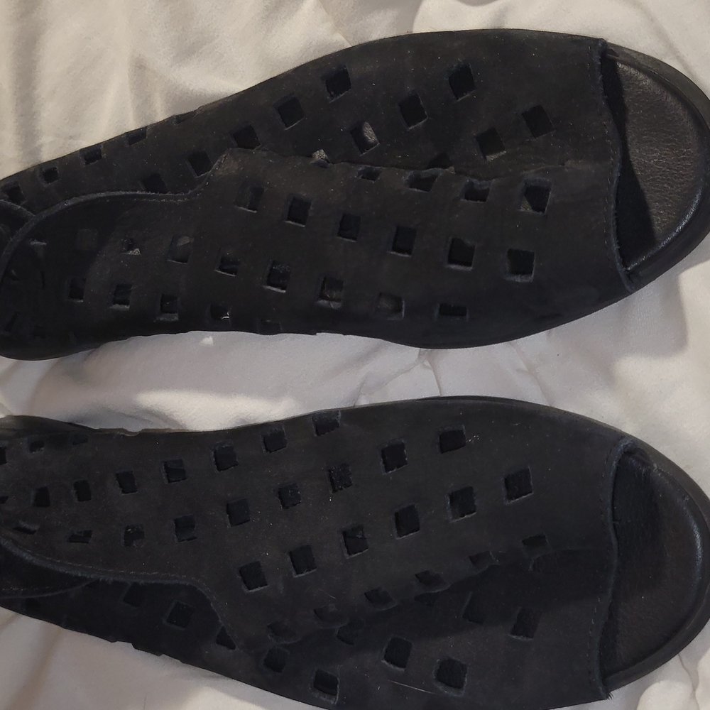 Black Cutout Sandals